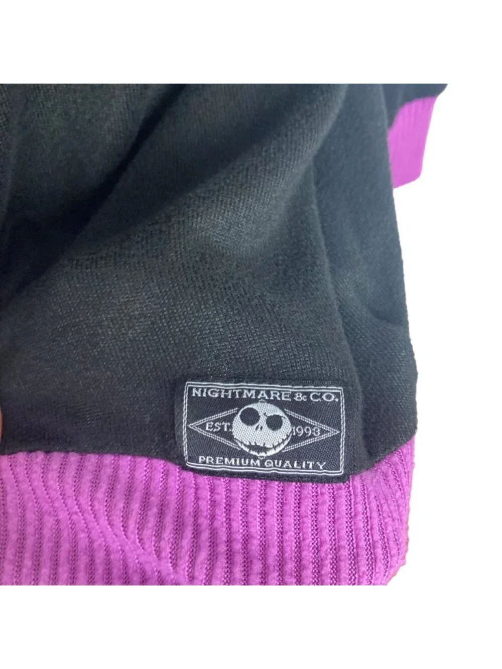 Disneys Nightmare Before Christmas Sleep Shirt Womens XL Lounge Top Black Purple - Picture 4 of 7
